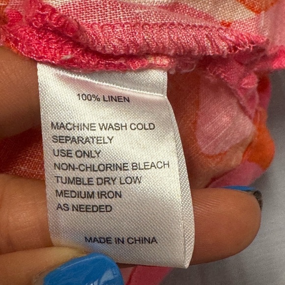 Trovata Birds of Paradis Tank, 100% Linen, Beautiful Tropical Print, Sz Large - Picture 4 of 6